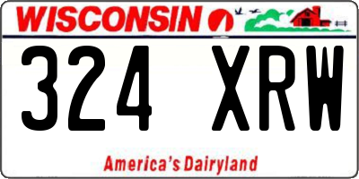 WI license plate 324XRW