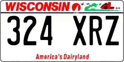 WI license plate 324XRZ