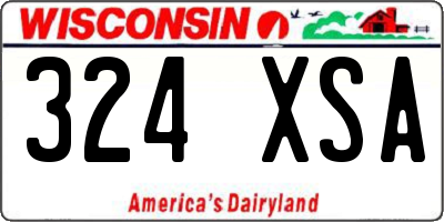 WI license plate 324XSA