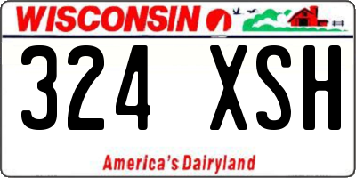 WI license plate 324XSH