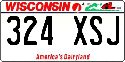 WI license plate 324XSJ