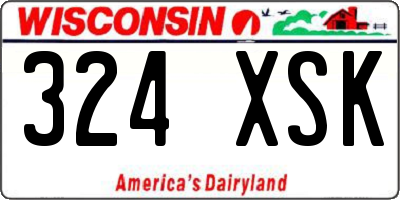 WI license plate 324XSK