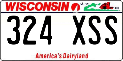 WI license plate 324XSS