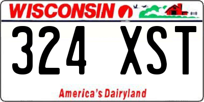 WI license plate 324XST