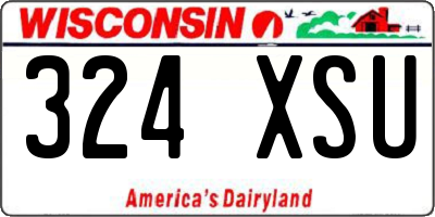 WI license plate 324XSU