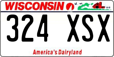 WI license plate 324XSX