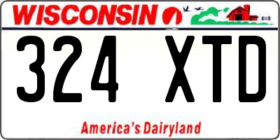 WI license plate 324XTD