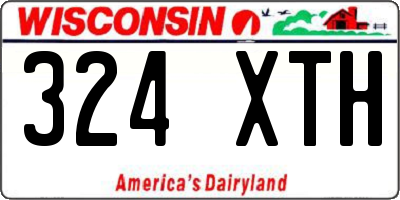 WI license plate 324XTH