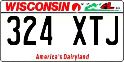 WI license plate 324XTJ