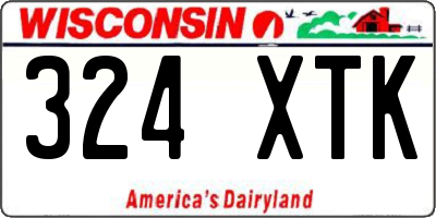 WI license plate 324XTK