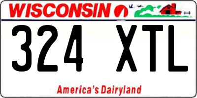 WI license plate 324XTL