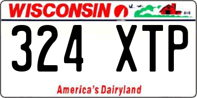 WI license plate 324XTP
