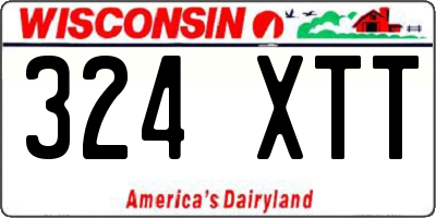 WI license plate 324XTT