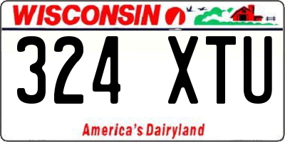 WI license plate 324XTU