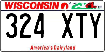 WI license plate 324XTY