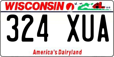 WI license plate 324XUA