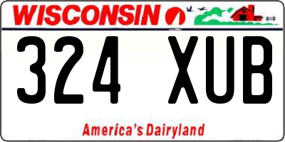 WI license plate 324XUB