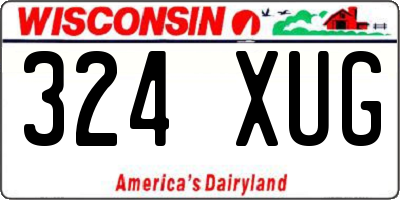 WI license plate 324XUG