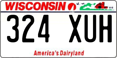 WI license plate 324XUH