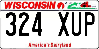 WI license plate 324XUP