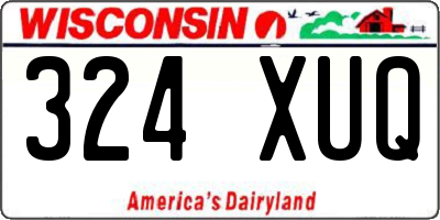 WI license plate 324XUQ
