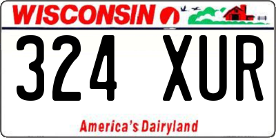 WI license plate 324XUR