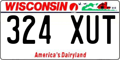WI license plate 324XUT
