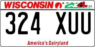 WI license plate 324XUU