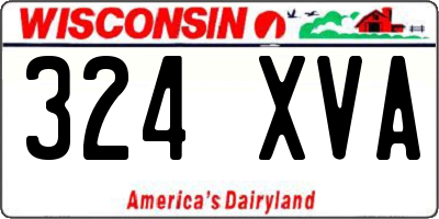 WI license plate 324XVA