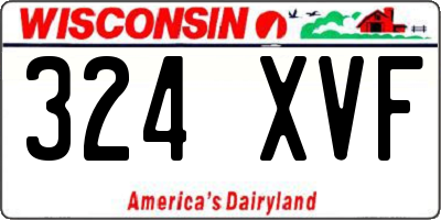 WI license plate 324XVF