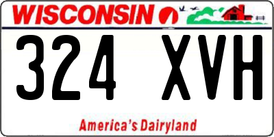 WI license plate 324XVH