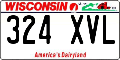 WI license plate 324XVL