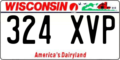 WI license plate 324XVP