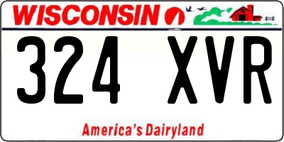 WI license plate 324XVR