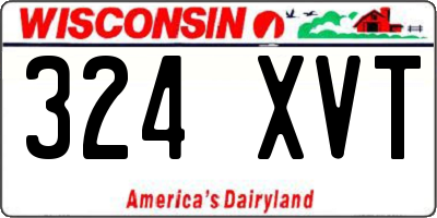 WI license plate 324XVT