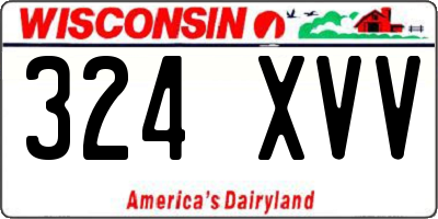WI license plate 324XVV
