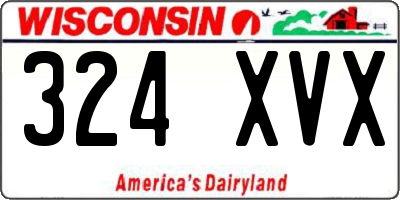 WI license plate 324XVX