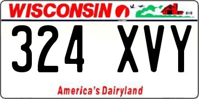 WI license plate 324XVY