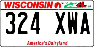 WI license plate 324XWA