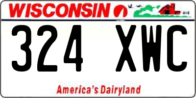 WI license plate 324XWC