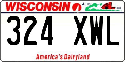 WI license plate 324XWL