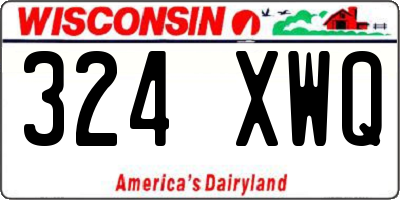 WI license plate 324XWQ