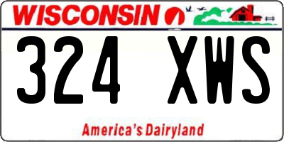 WI license plate 324XWS