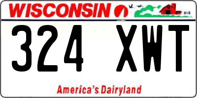 WI license plate 324XWT
