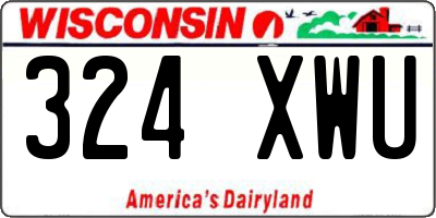 WI license plate 324XWU
