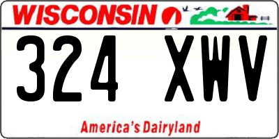 WI license plate 324XWV