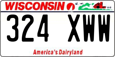 WI license plate 324XWW