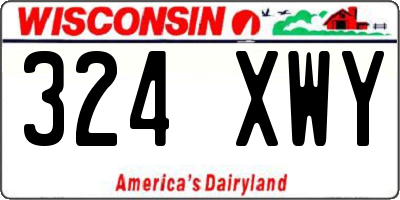 WI license plate 324XWY