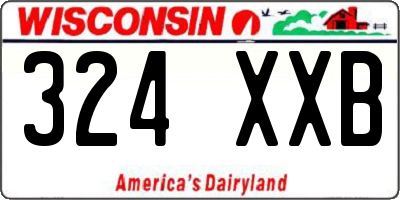 WI license plate 324XXB