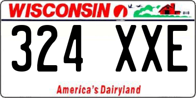 WI license plate 324XXE